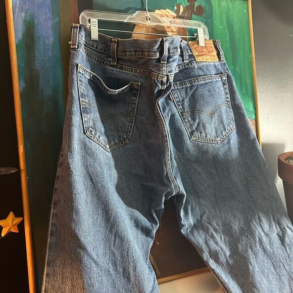 Levi's 505 Relaxed Fit Blue Jeans 38" x 30" - Picture 12 of 15